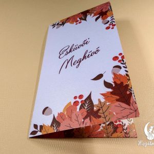Kinyitható természet ihlette őszi esküvői meghívó