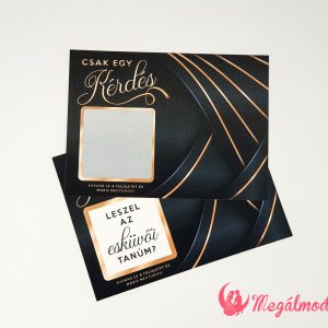 Tanúfelkérő kaparós sorsjegy elegáns mintával