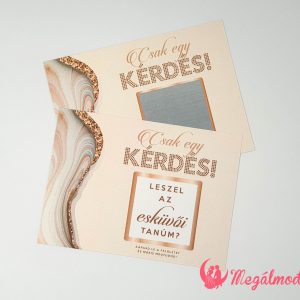 Pasztell márvány mintás tanúfelkérő kaparós sorsjegy
