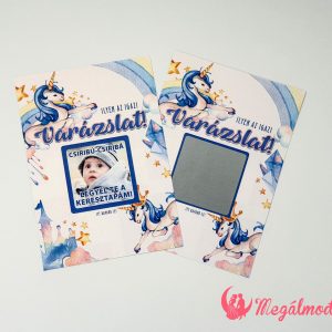 Varázslatos unikornis keresztszülő felkérő kaparós sorsjegy
