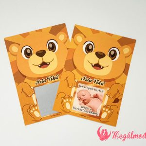 Mosolygós cuki oroszlános keresztszülő felkérő