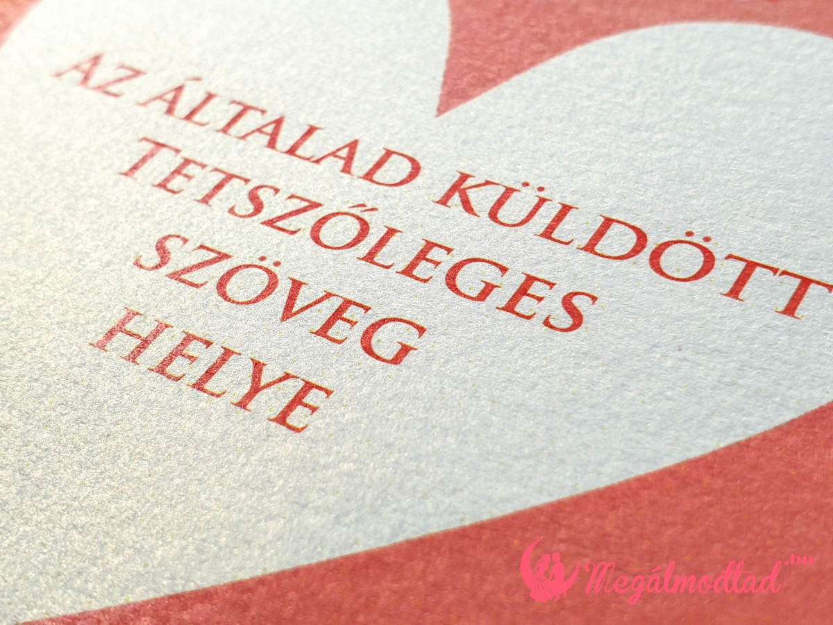 Szív formájú lekaparható felület Valentin napi sorsjegyen