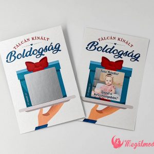 Boldogság keresztszülő felkérő, kaparófelülettel