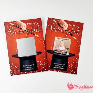Varázslat keresztszülő felkérő, cilinderrel és kaparófelülettel